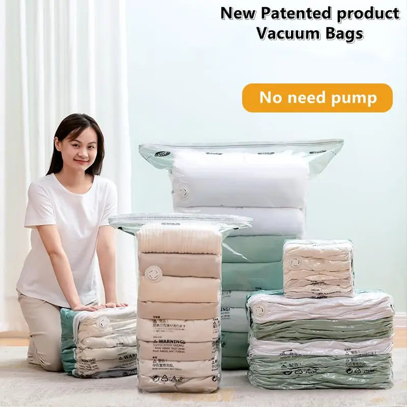 CarryLume Vacuum Compression Bags – No Pump Needed, Maximum Space Saved